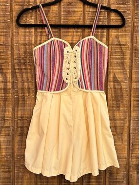 Modalistas Cream Colored Jumper With Southwestern Corset Top